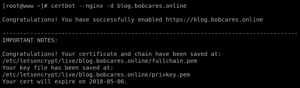 Let's Encrypt Nginx cert generation