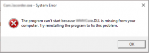 missing dll files