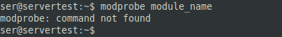 modprobe command not found