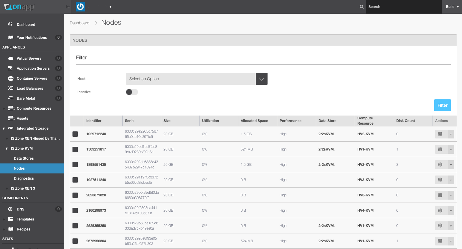 OnApp integrated storage.