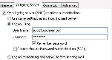 apple mail smtp not working