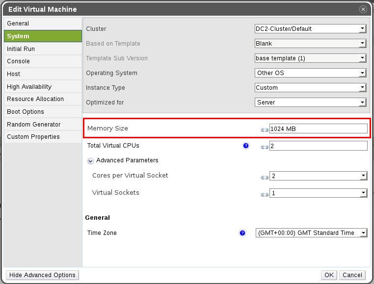 oVirt cloud memory scaling