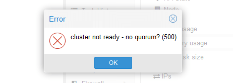 proxmox cluster not ready