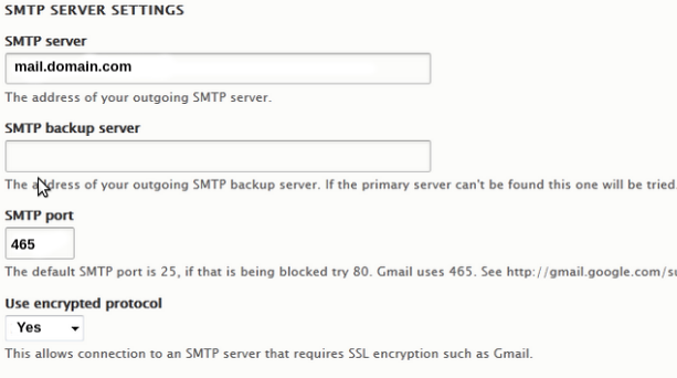 Smtp authentication required