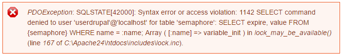 sqlstate42000 syntax error or access violation