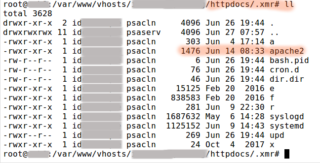 Suspicious process running under user - Malware File list