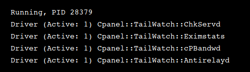 cPanel tailwatchd failed