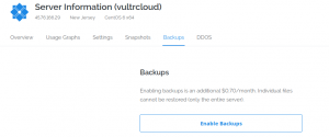 vultr backups