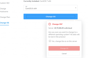 vultr change os