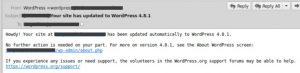 wordpress server update