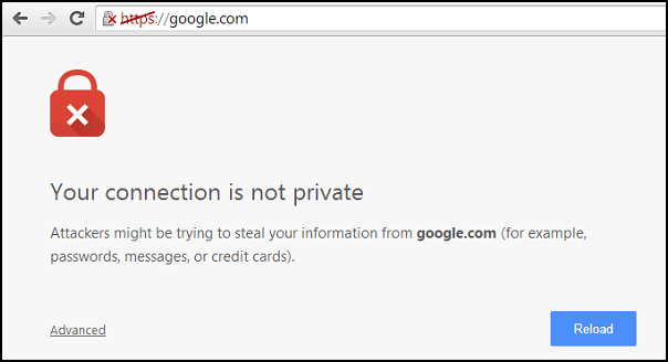 Your Connection Is Not Private